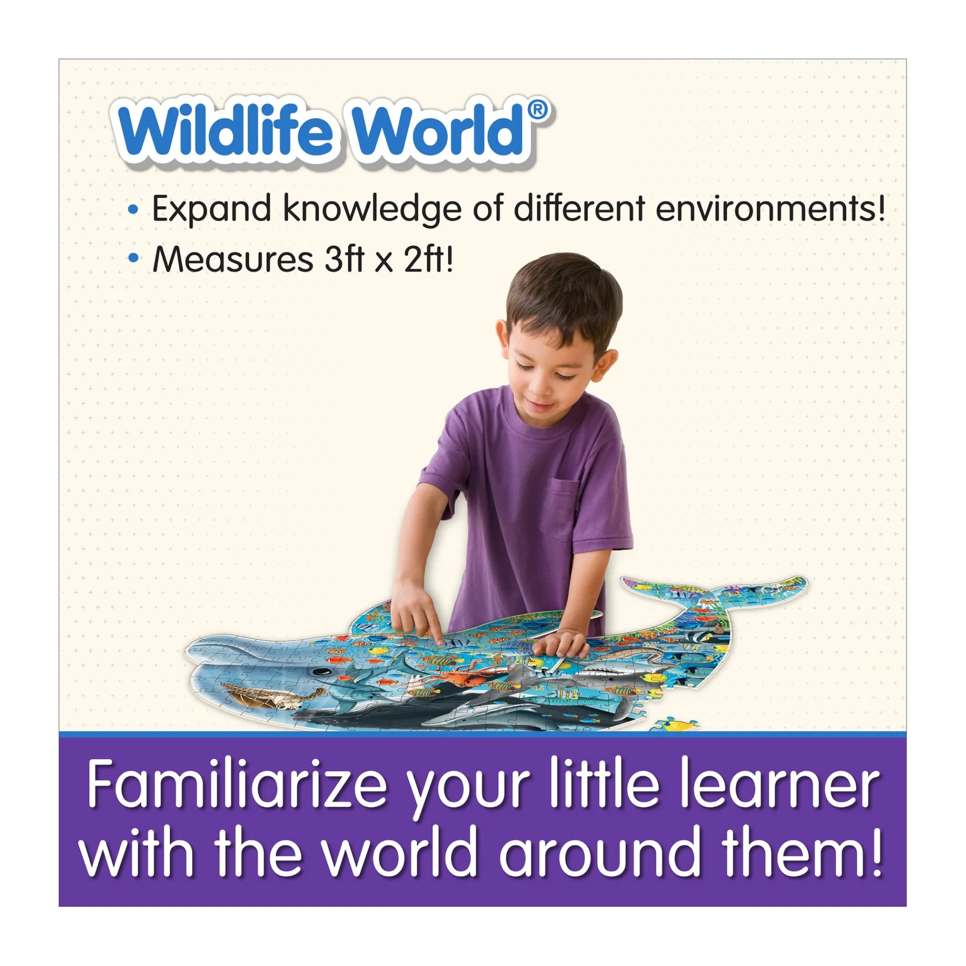 AreYouGame Wildlife World Dolphin-Shaped Sea Life Puzzle - 200 pc* Puzzles