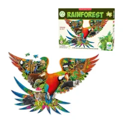 AreYouGame Wildlife World Rainforest Parrot Shaped Jigsaw Puzzle - 200 pcs* Puzzles