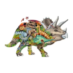 AreYouGame Wildlife World Triceratops-Shaped Dinosaur Puzzle - 200 pcs* Puzzles
