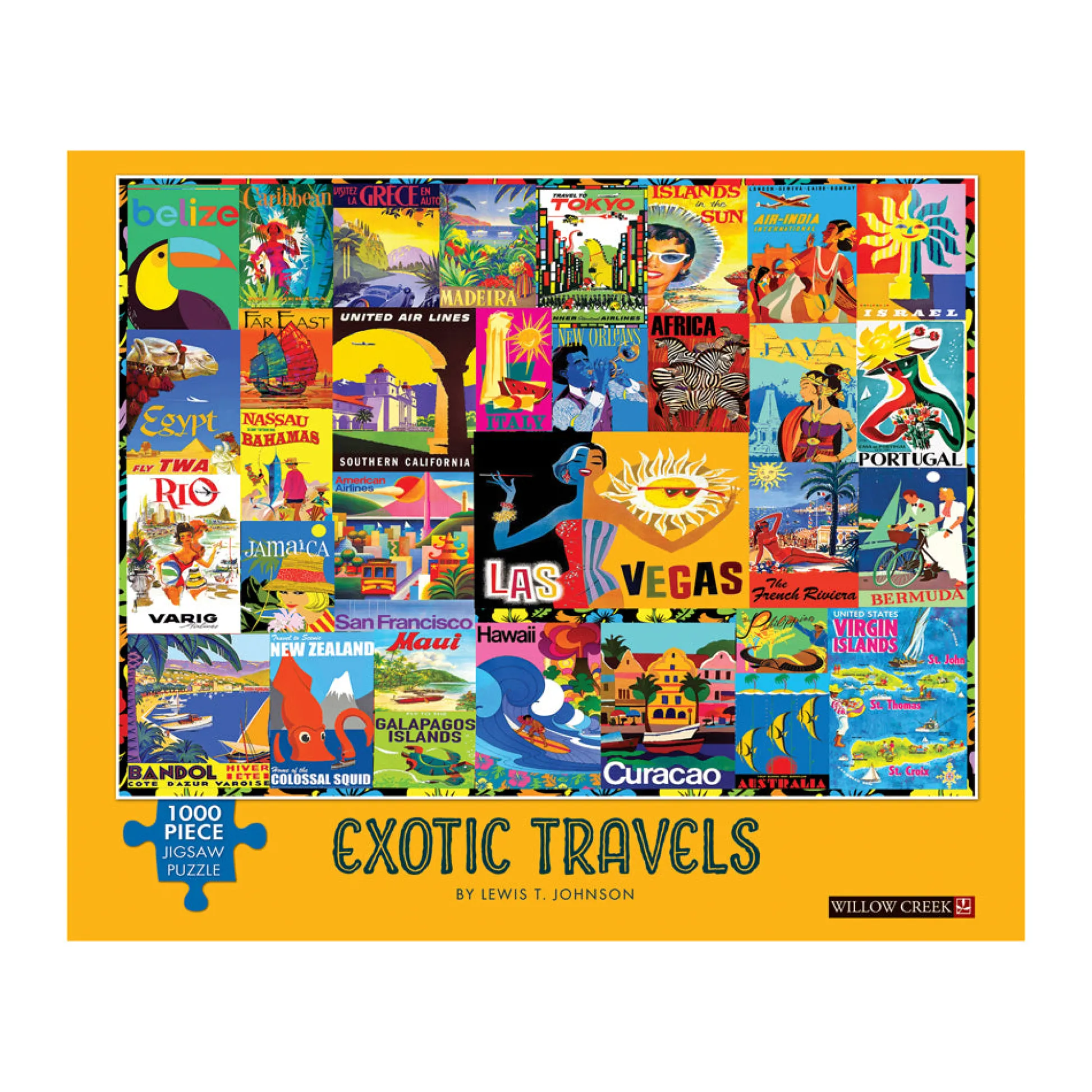 AreYouGame Willow Creek Press Exotic Travels Jigsaw Puzzle - 1000 pc* Puzzles