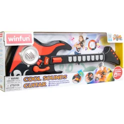 Flat River Group Winfun Cool Sounds Guitar, 8-Key Black & Red Instrument for Ages 3+* Musical & Sound Toys|Musical Toys & Instruments