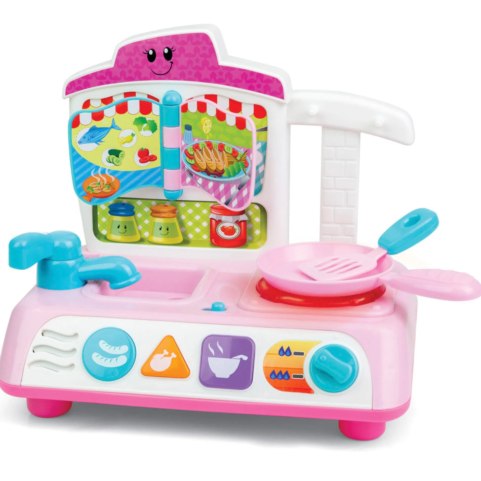 Flat River Group Winfun MyCook Master Kitchen Playset - Pink with Lights & Sounds* Kitchens & Play Food|Dress Up