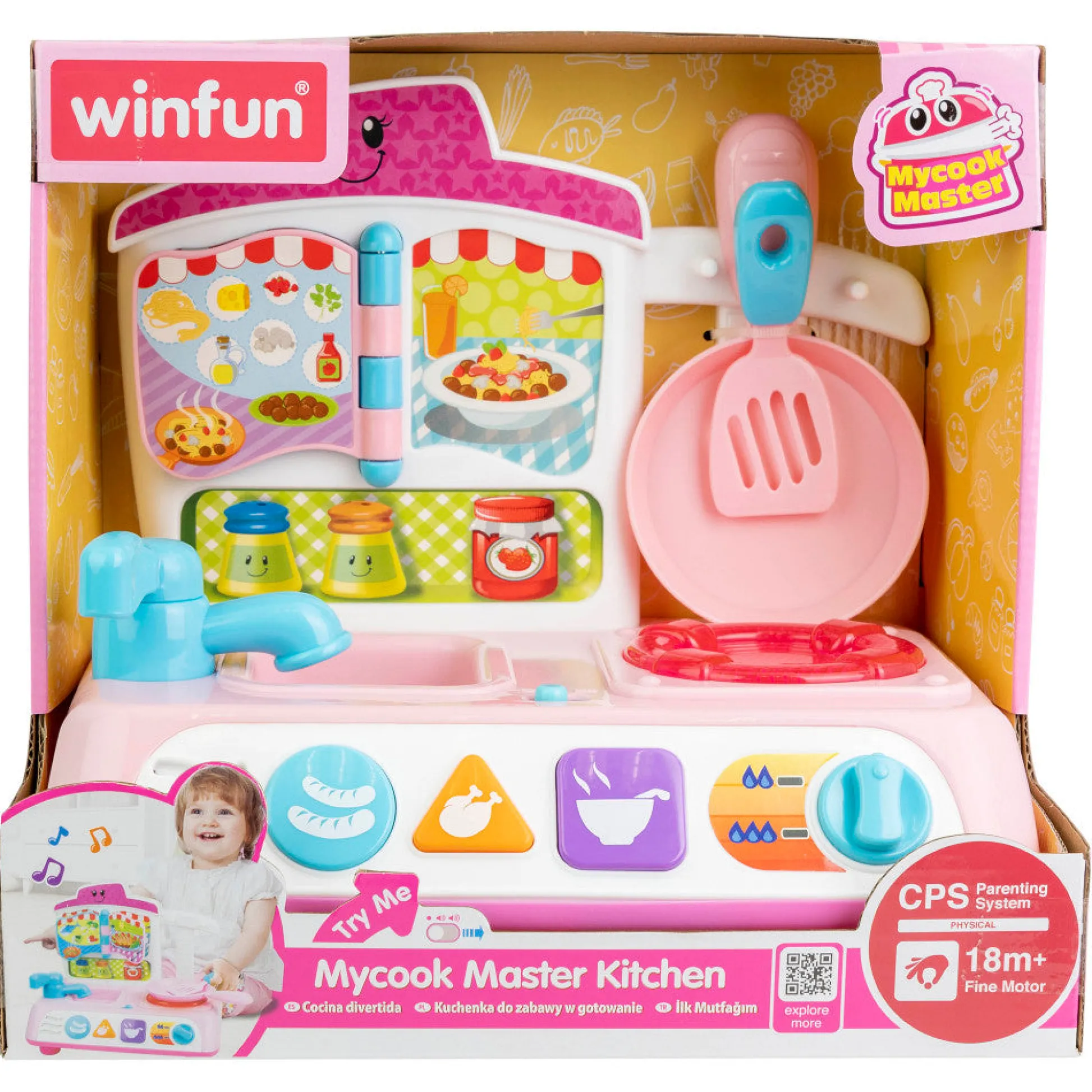 Flat River Group Winfun MyCook Master Kitchen Playset - Pink with Lights & Sounds* Kitchens & Play Food|Dress Up