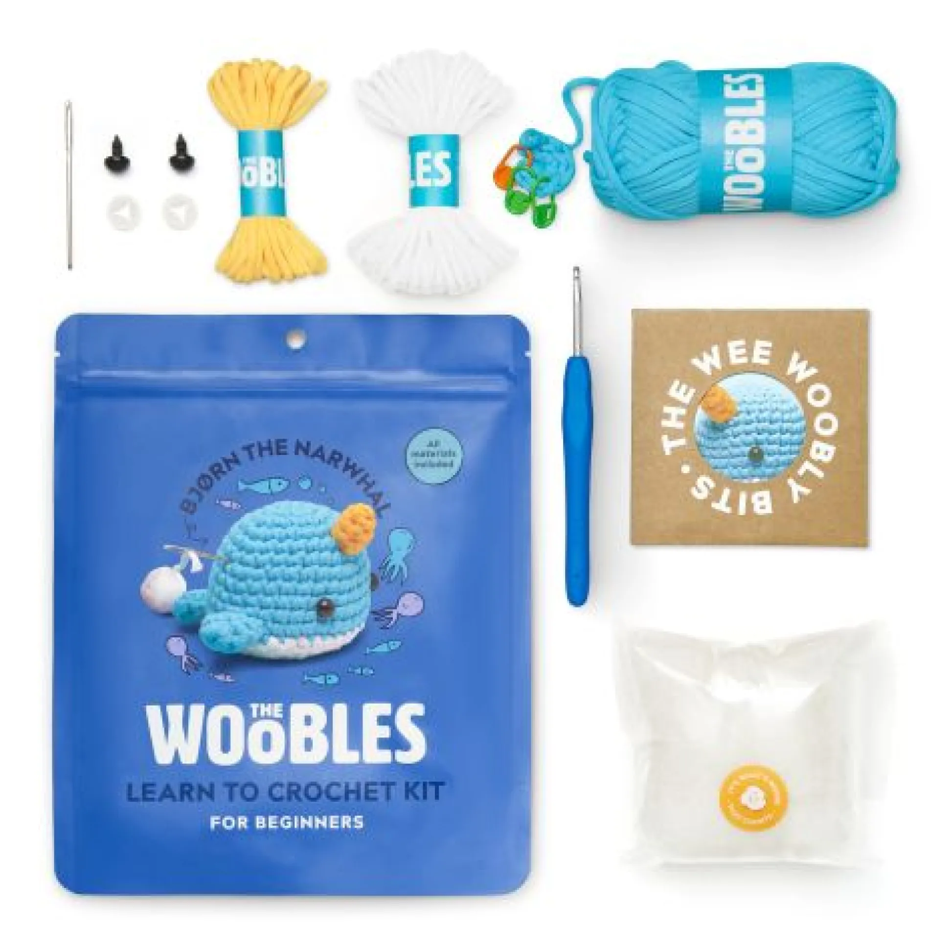 Calendar Holdings, LLC Woobles Narwhal Beginner's Delight Crochet Kit* Crafts & Activities