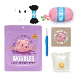Calendar Holdings, LLC Woobles Pig Beginner-Friendly Crochet Kit* Crafts & Activities