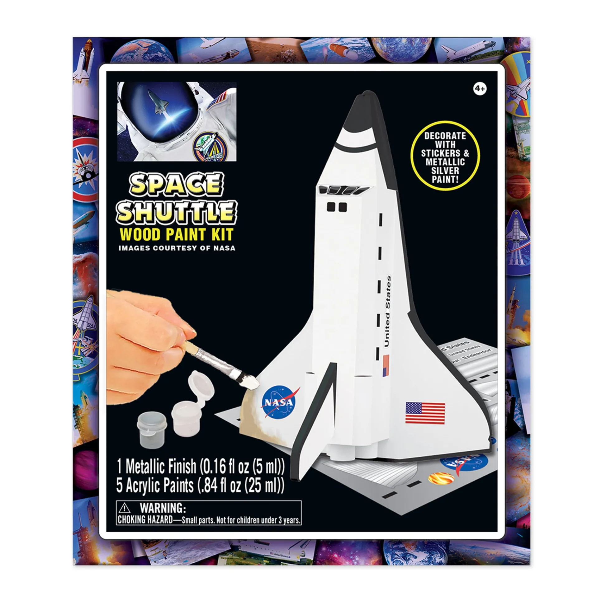AreYouGame Works of Ahhh... NASA Space Shuttle Discovery Wood Paint Kit* Drawing, Color & Painting