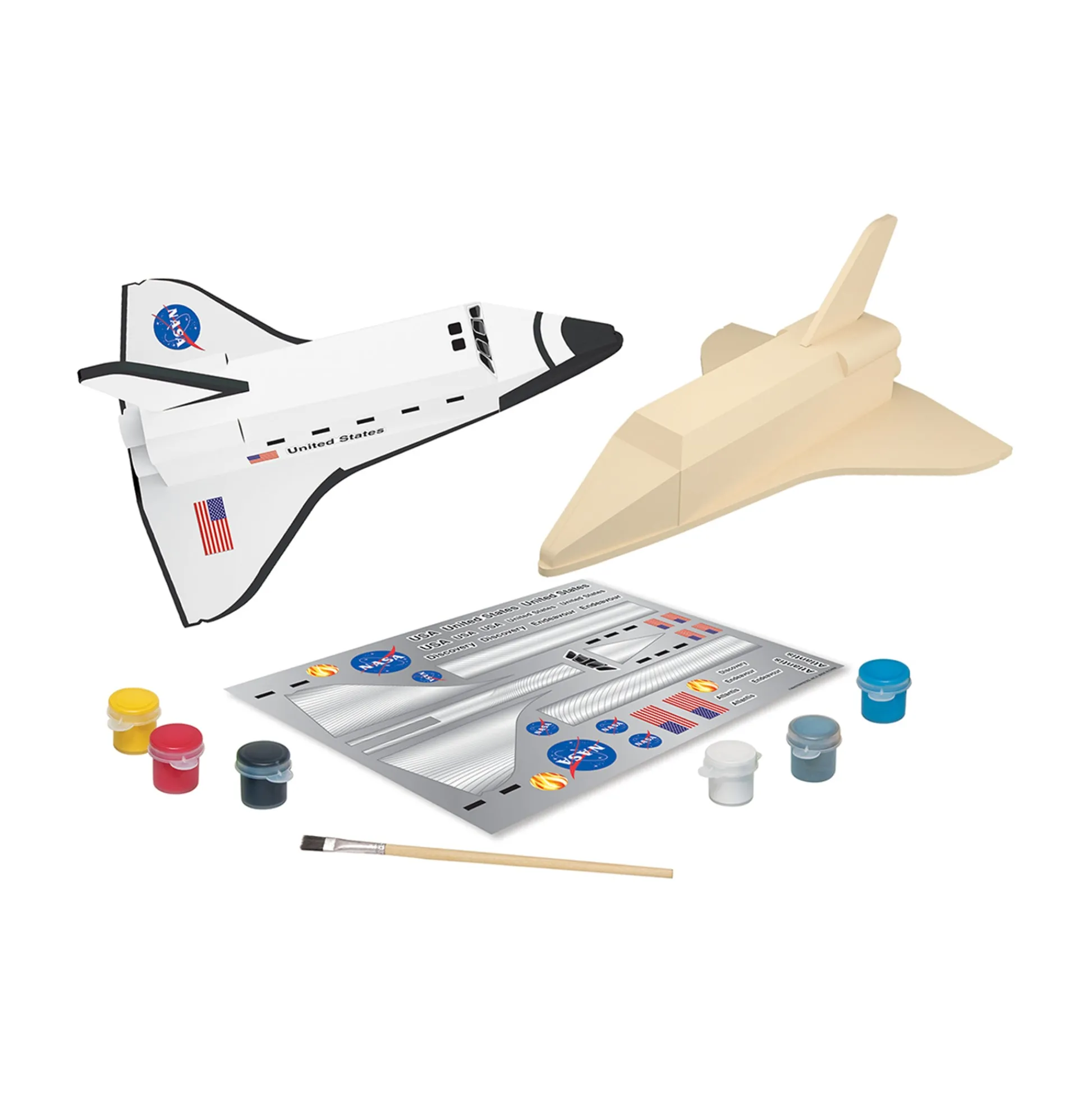 AreYouGame Works of Ahhh... NASA Space Shuttle Discovery Wood Paint Kit* Drawing, Color & Painting
