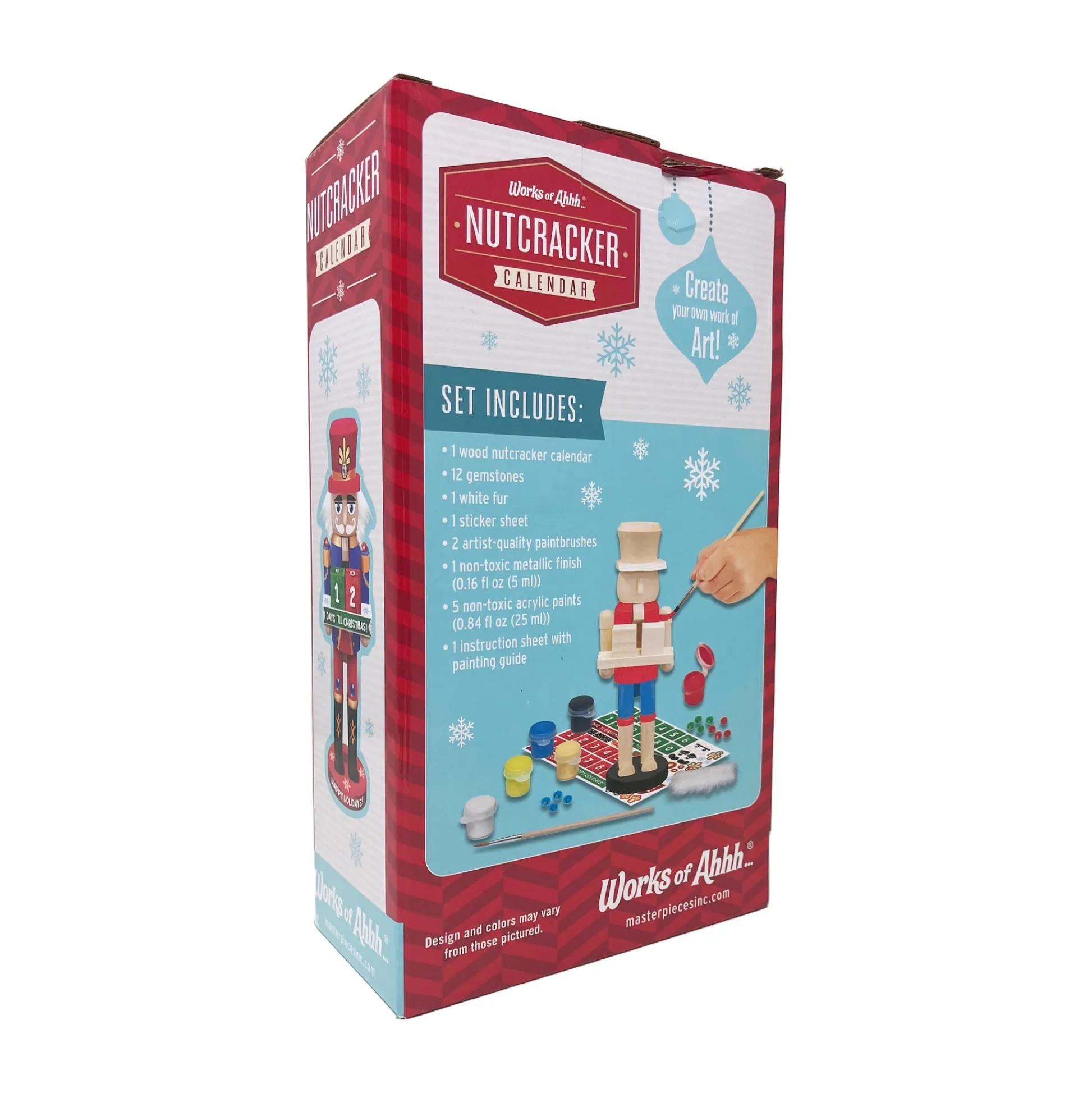 AreYouGame Works of Ahhh Nutcracker Calendar Wood Paint Set - Holiday Craft Kit* Crafts & Activities