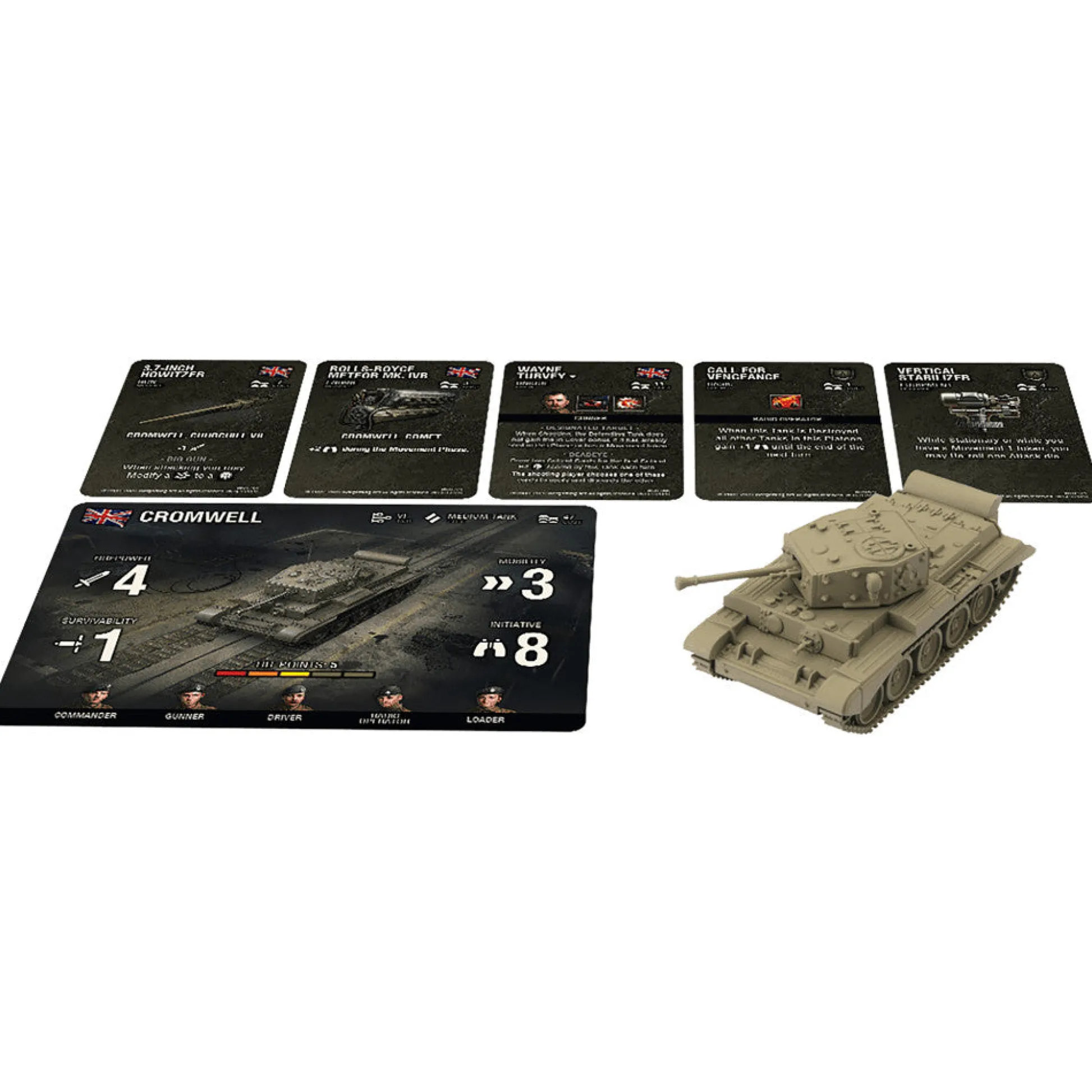Flat River Group World of Tanks: British Cromwell Tank Expansion Miniatures Game* Miniature Figures & Games