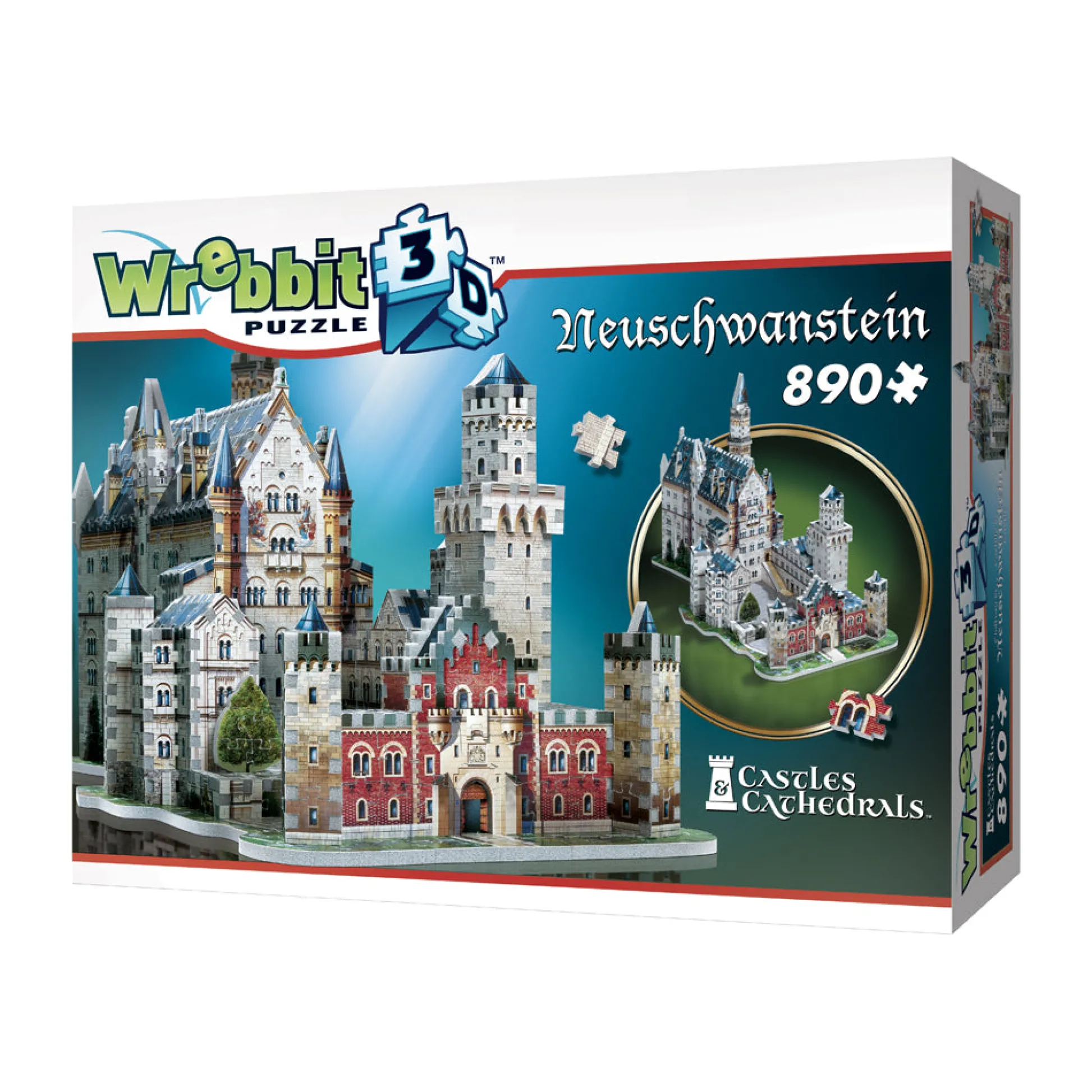 AreYouGame Wrebbit 3D Neuschwanstein Castle Foam Puzzle - 890 pcs* Puzzles