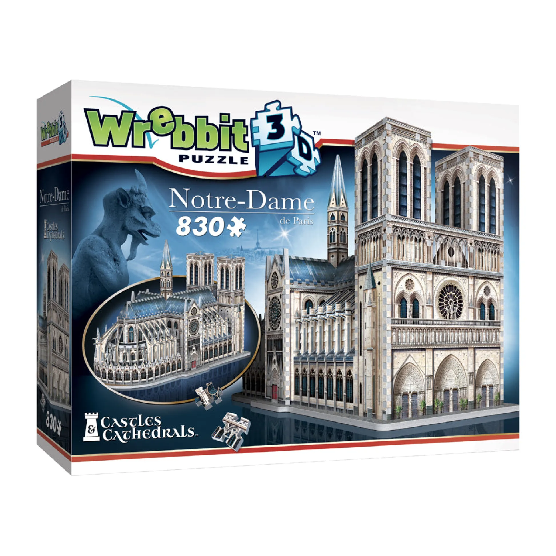 AreYouGame Wrebbit 3D Notre-Dame de Paris Cathedral Puzzle - 830 pc* Puzzles