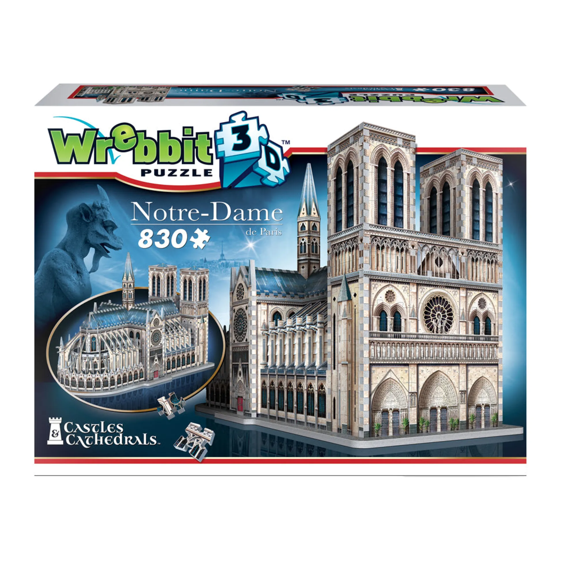 AreYouGame Wrebbit 3D Notre-Dame de Paris Cathedral Puzzle - 830 pc* Puzzles
