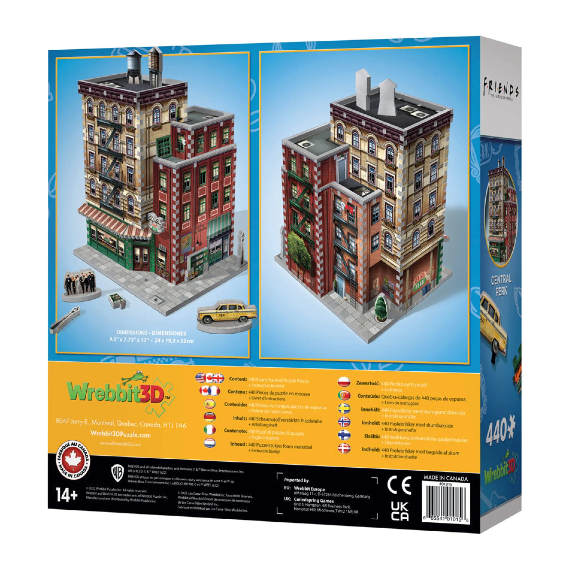 AreYouGame Wrebbit Friends Central Perk 3D Jigsaw Puzzle - 440 pc* Puzzles