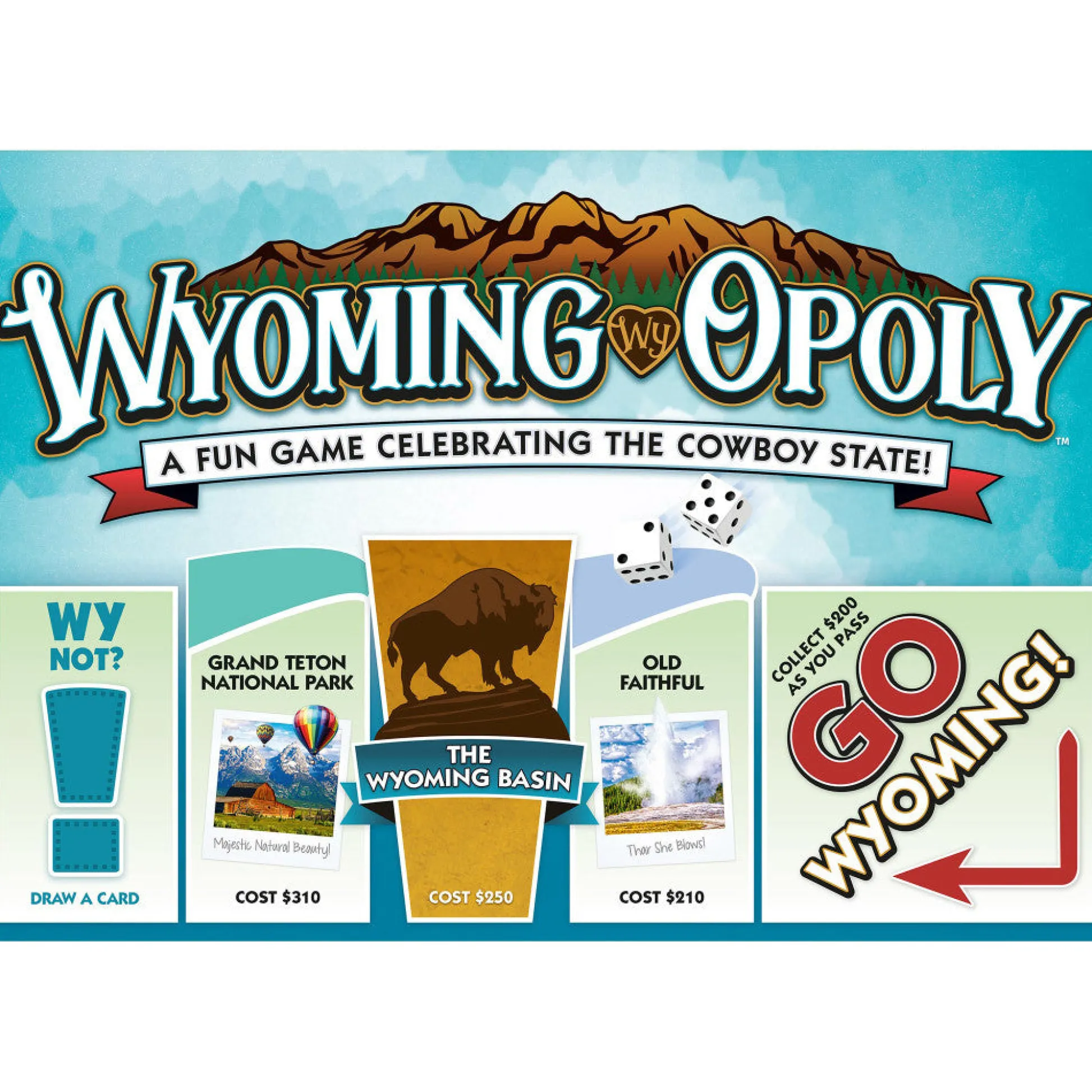 Flat River Group Wyoming-Opoly State Adventure Board Game for Ages 8+* Board Games|Role-Playing Games