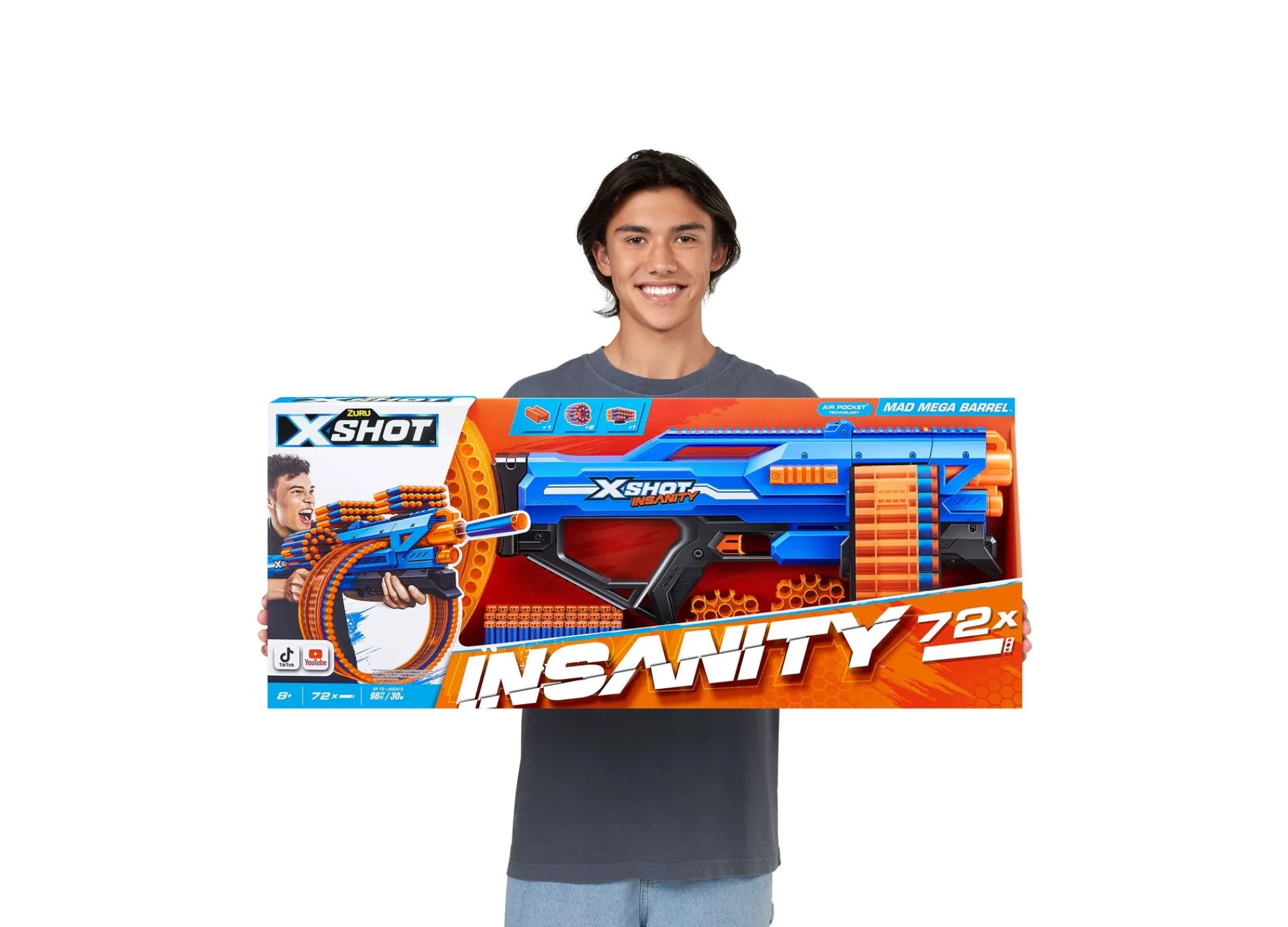 Macy's - Supplier X-Shot Insanity Series 1 Mad Mega Barrel Blaster* Nerf & Toy Blasters|Nerf & Toy Blasters