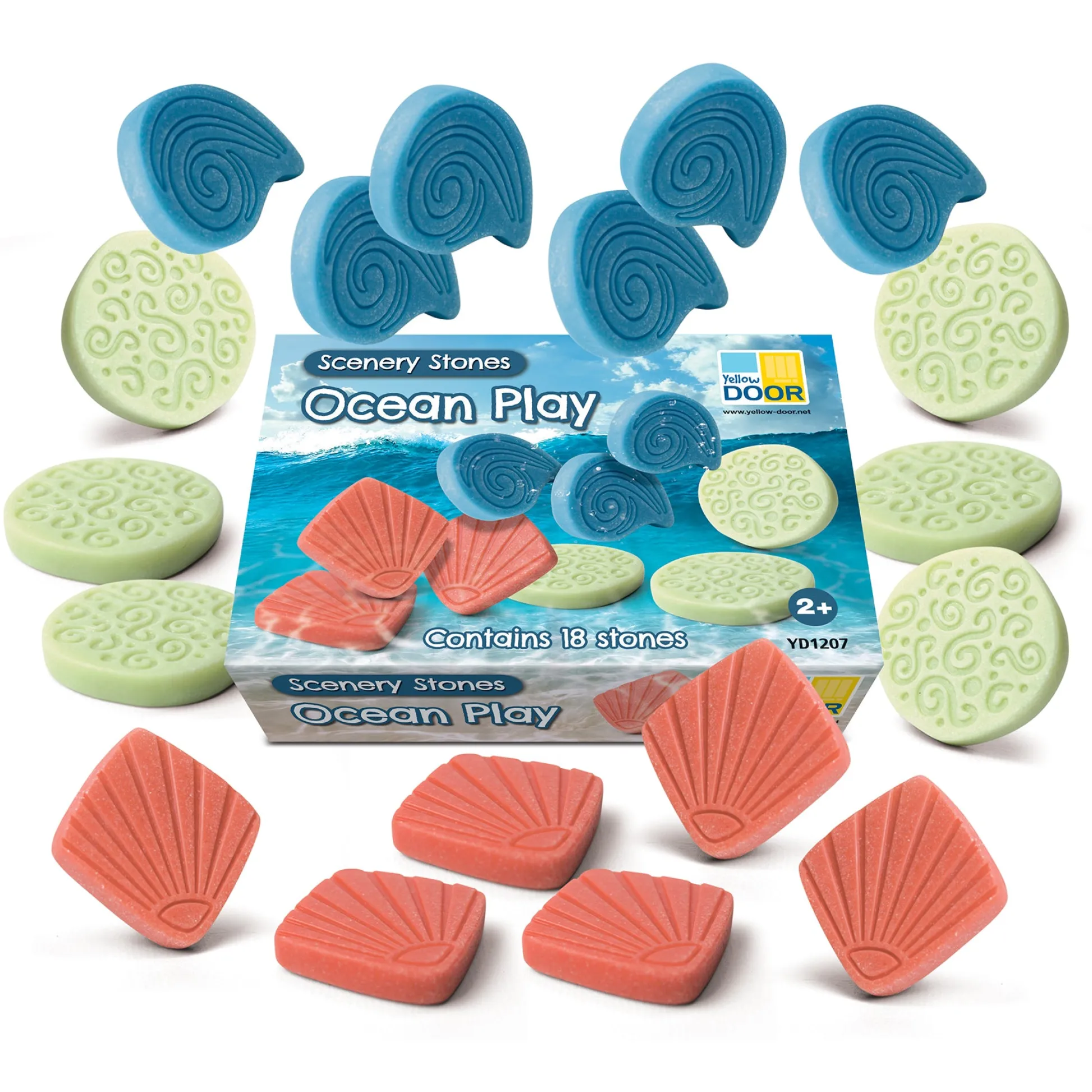 Educators Resource Yellow Door - Ocean Play Scenery Stones - Set of 18* Preschool Education Toys & Activities