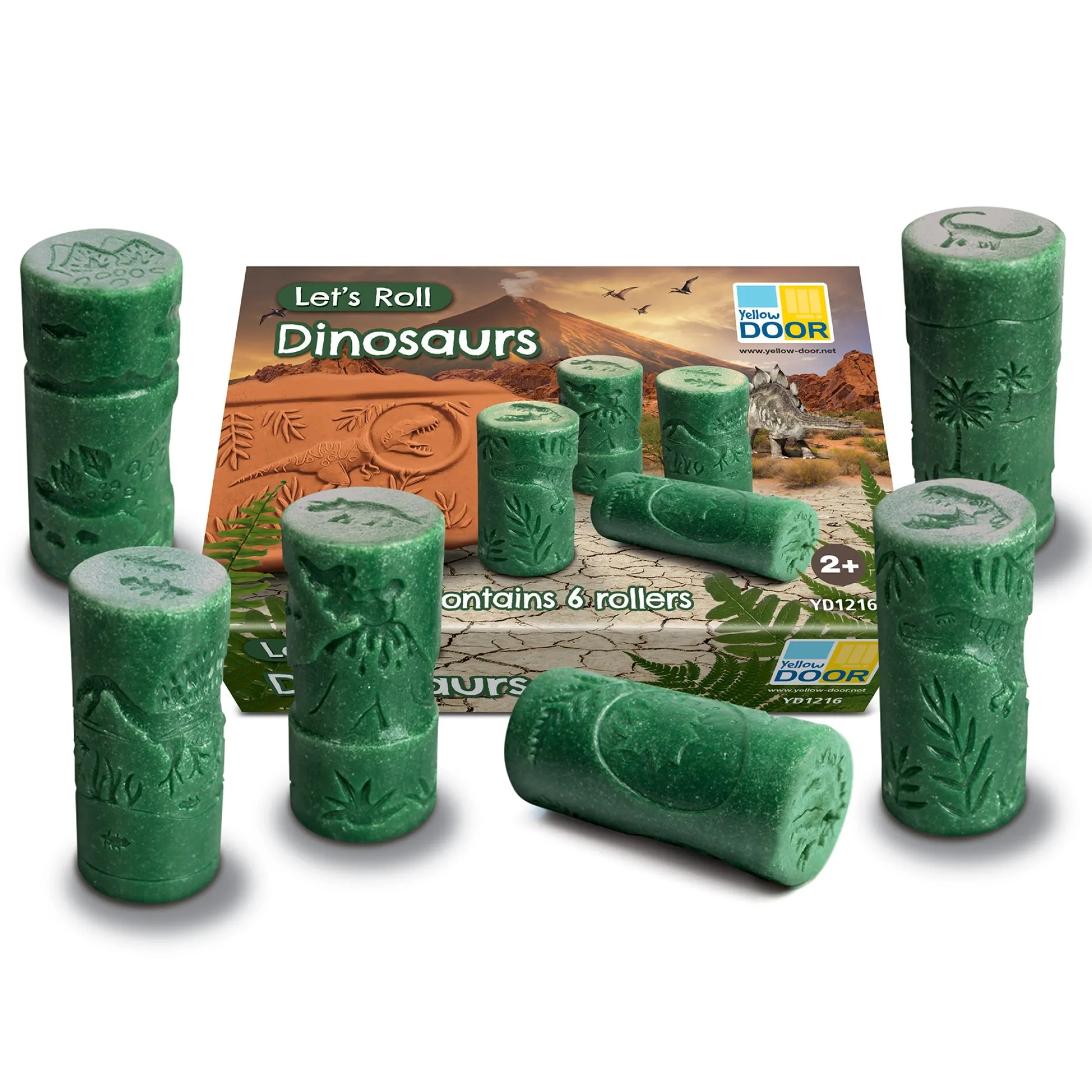 Educators Resource Yellow Door Let's Roll Dinosaurs Play Roller Set* Clay, Dough & Sand Art