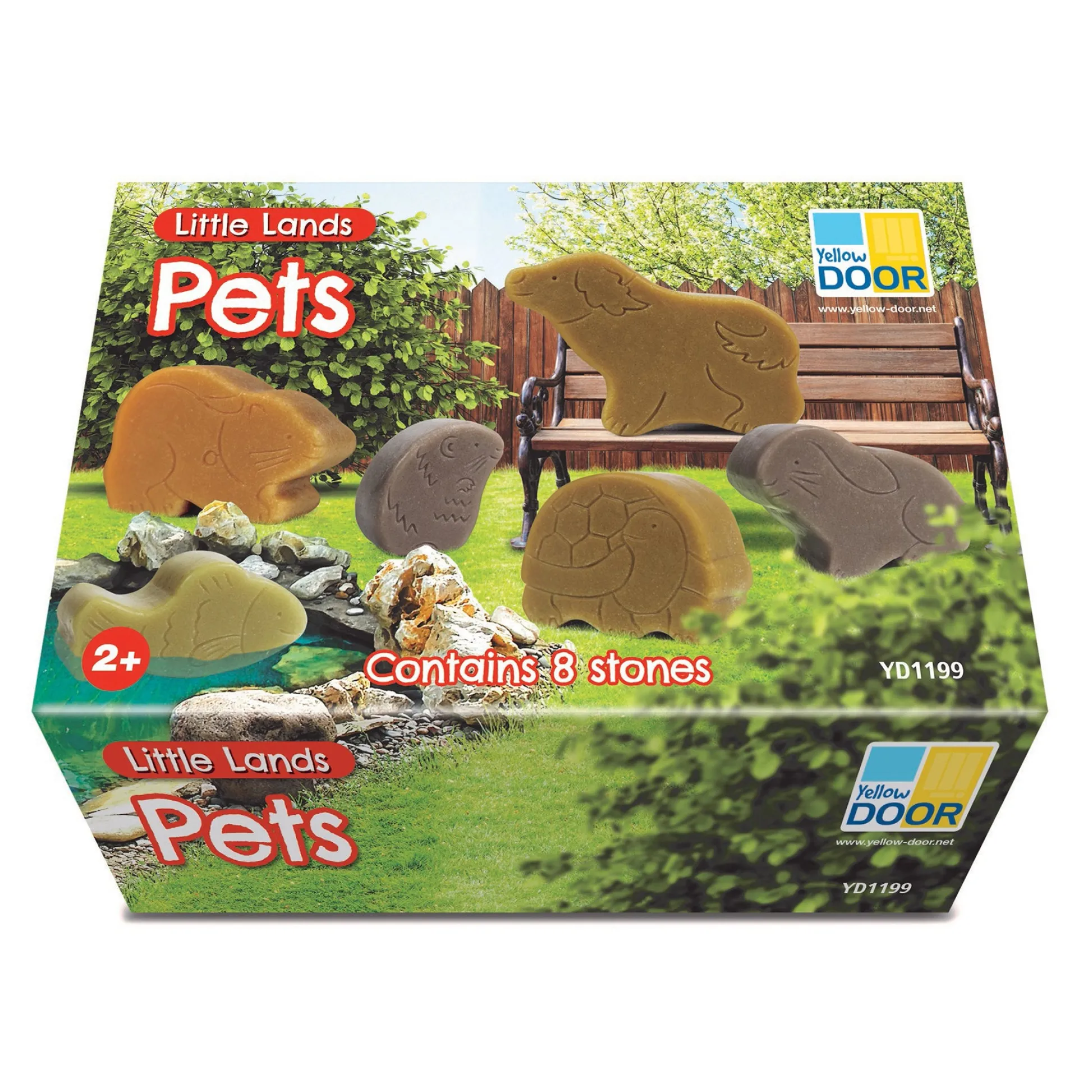 Educators Resource Yellow Door Little Lands – Durable Stone Pets Playset, Set of 8* Animal Figures|Preschool Education Toys & Activities