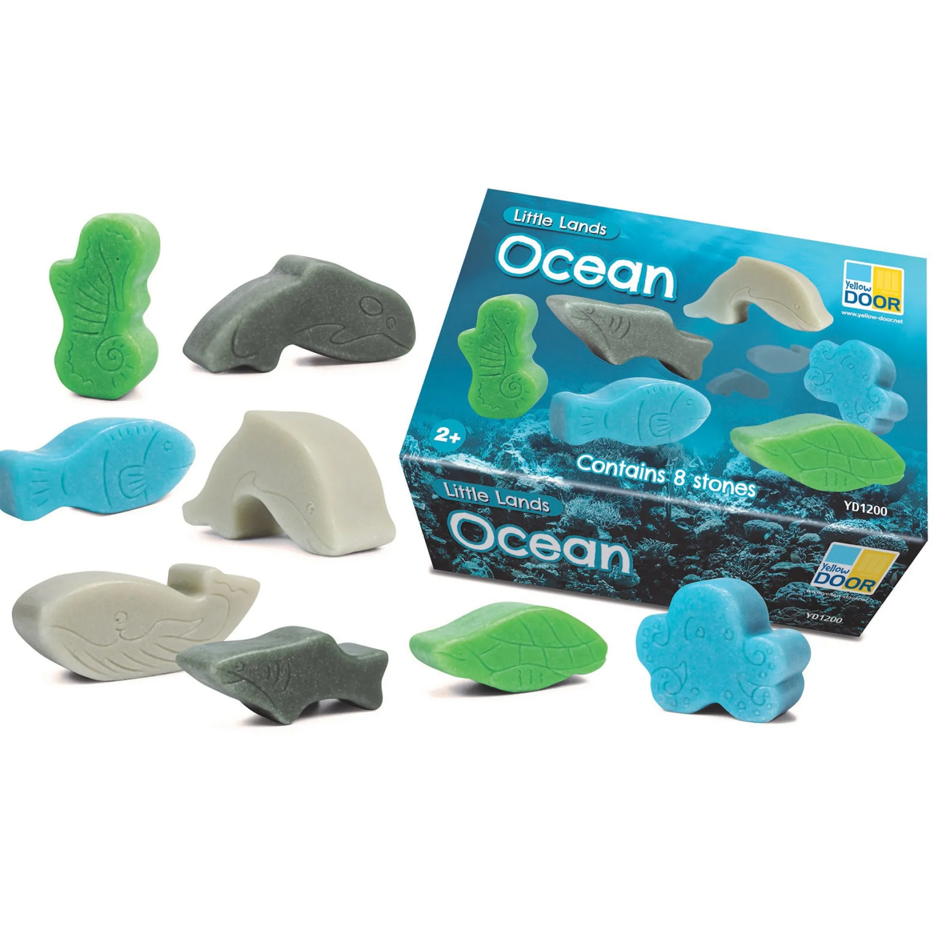 Educators Resource Yellow Door Little Lands Ocean Adventure – Set of 8 Stone Figures* Preschool Education Toys & Activities
