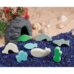 Educators Resource Yellow Door Little Lands Ocean Adventure – Set of 8 Stone Figures* Preschool Education Toys & Activities