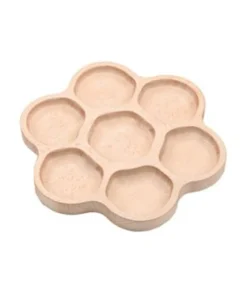 Educators Resource Yellow Door Natural Flower Tactile Tray - Beech Wood - 6-Section* Preschool Education Toys & Activities