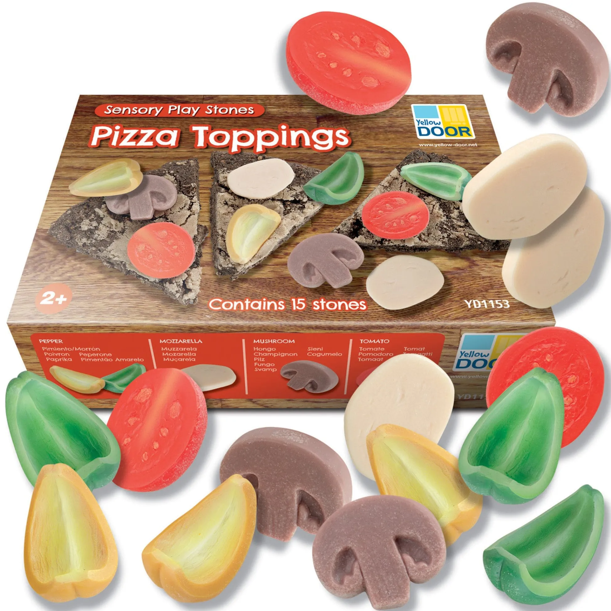 Educators Resource Yellow Door Playful Pizza Sensory Play Stones* Kitchens & Play Food|Dress Up
