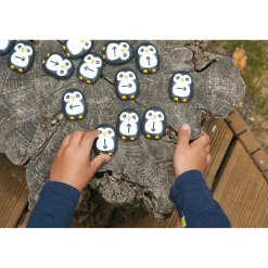 Educators Resource Yellow Door Pre-Coding Penguin Stones - Tactile Learning Set of 18* Preschool Education Toys & Activities
