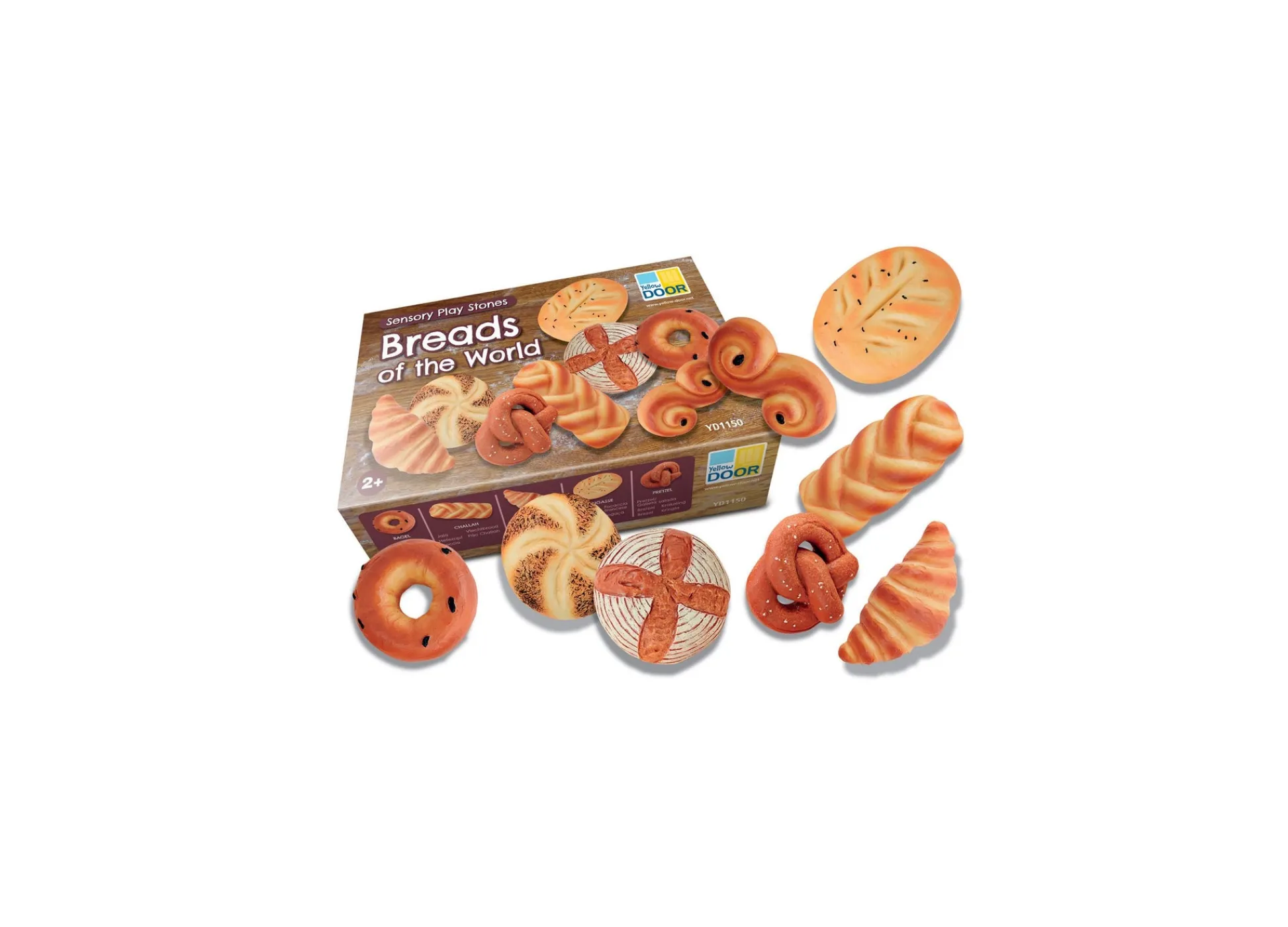 Educators Resource Yellow Door Sensory Play Stones, Breads of the World Set* Kitchens & Play Food|Dress Up