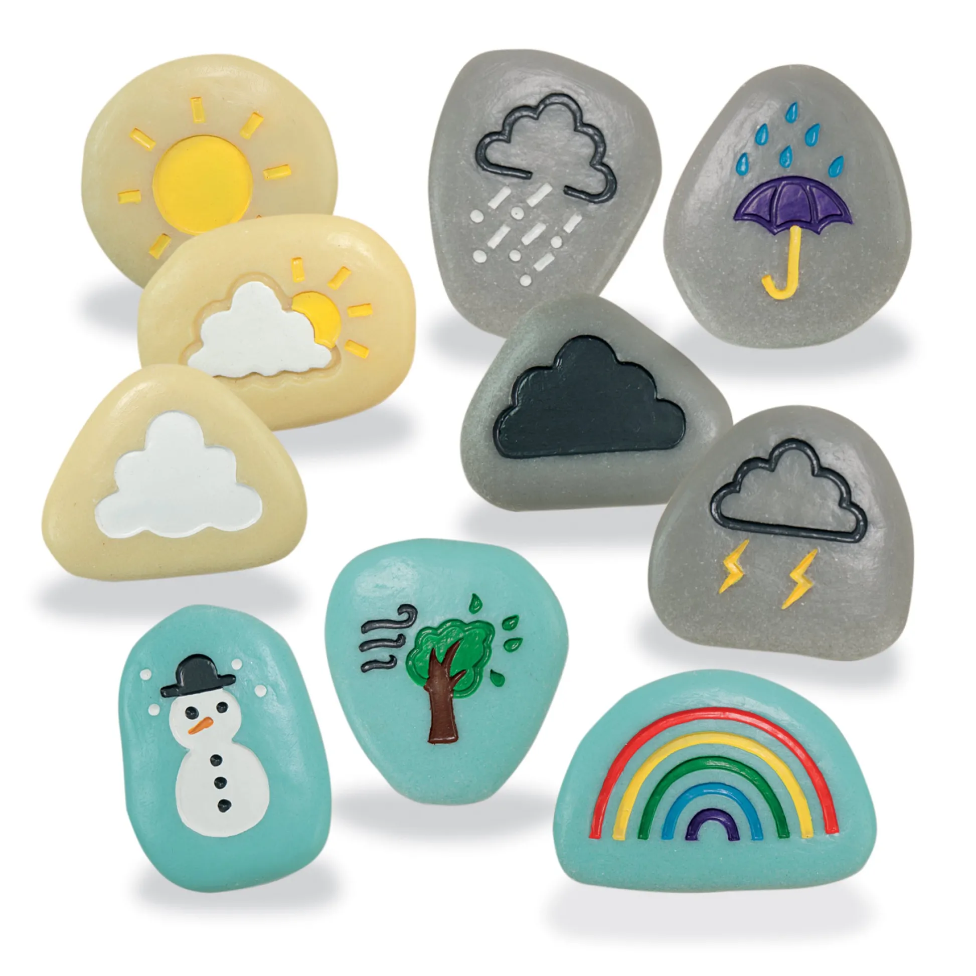 Educators Resource Yellow Door Weather Stones - Educational Outdoor Play Set of 10* Preschool Education Toys & Activities
