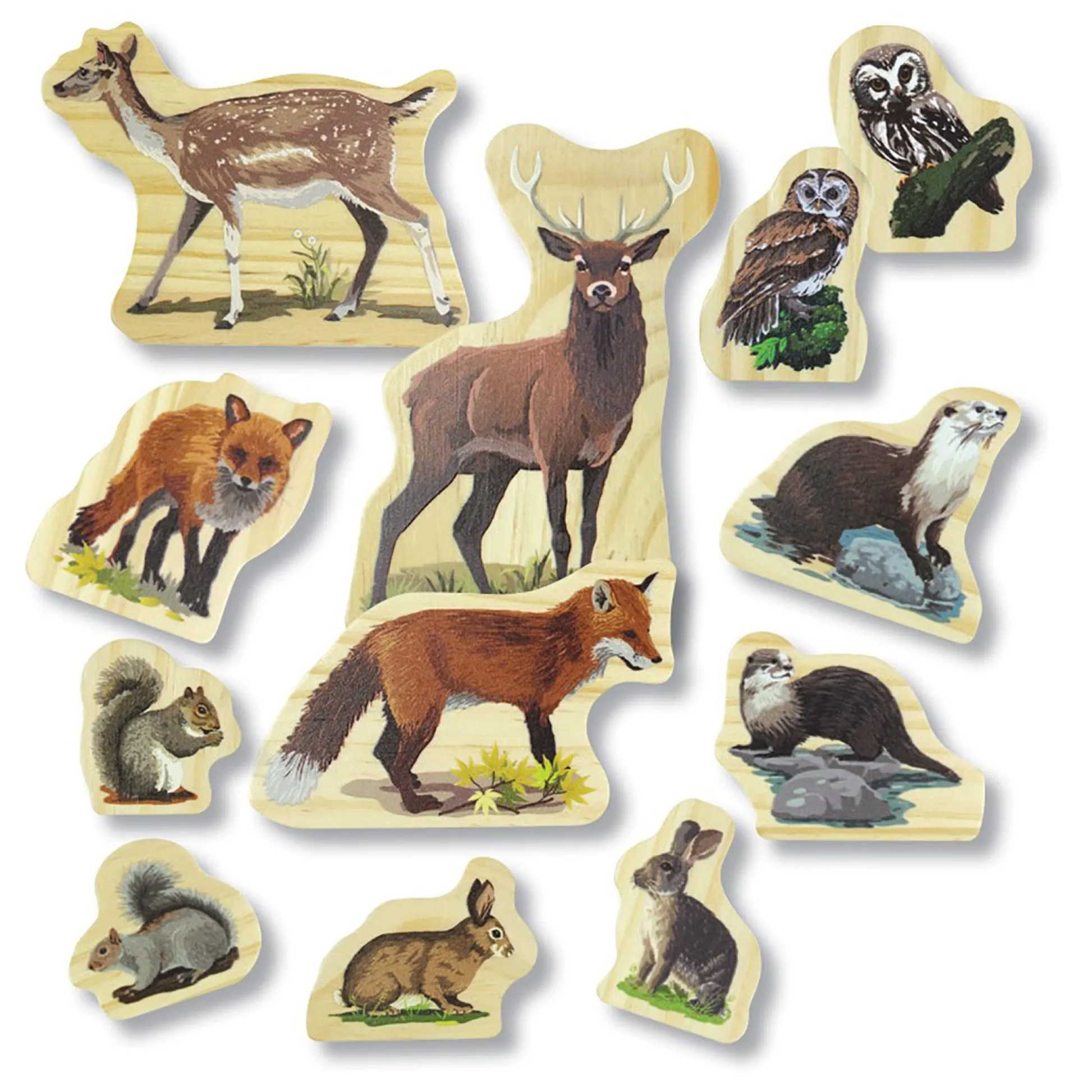 Educators Resource Yellow Door Woodland Animal Families – Enchanting Wooden Playset* Preschool Figures & Playsets|Preschool Education Toys & Activities