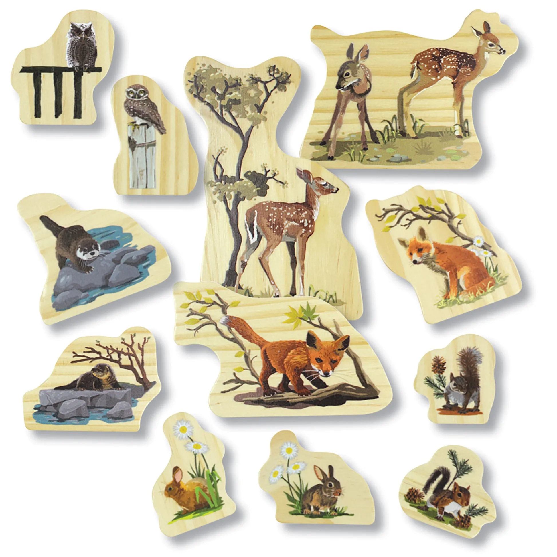 Educators Resource Yellow Door Woodland Animal Families – Enchanting Wooden Playset* Preschool Figures & Playsets|Preschool Education Toys & Activities