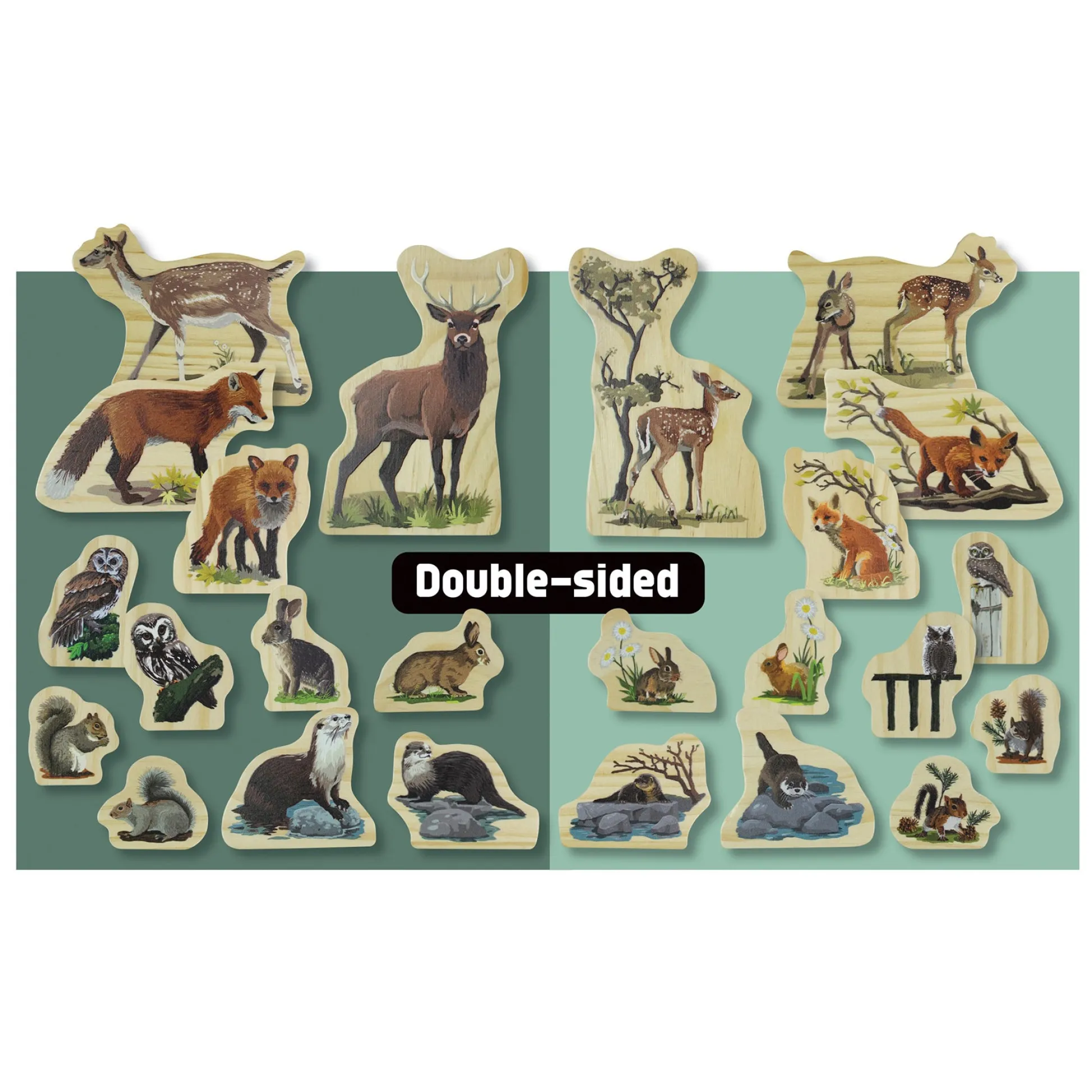 Educators Resource Yellow Door Woodland Animal Families – Enchanting Wooden Playset* Preschool Figures & Playsets|Preschool Education Toys & Activities