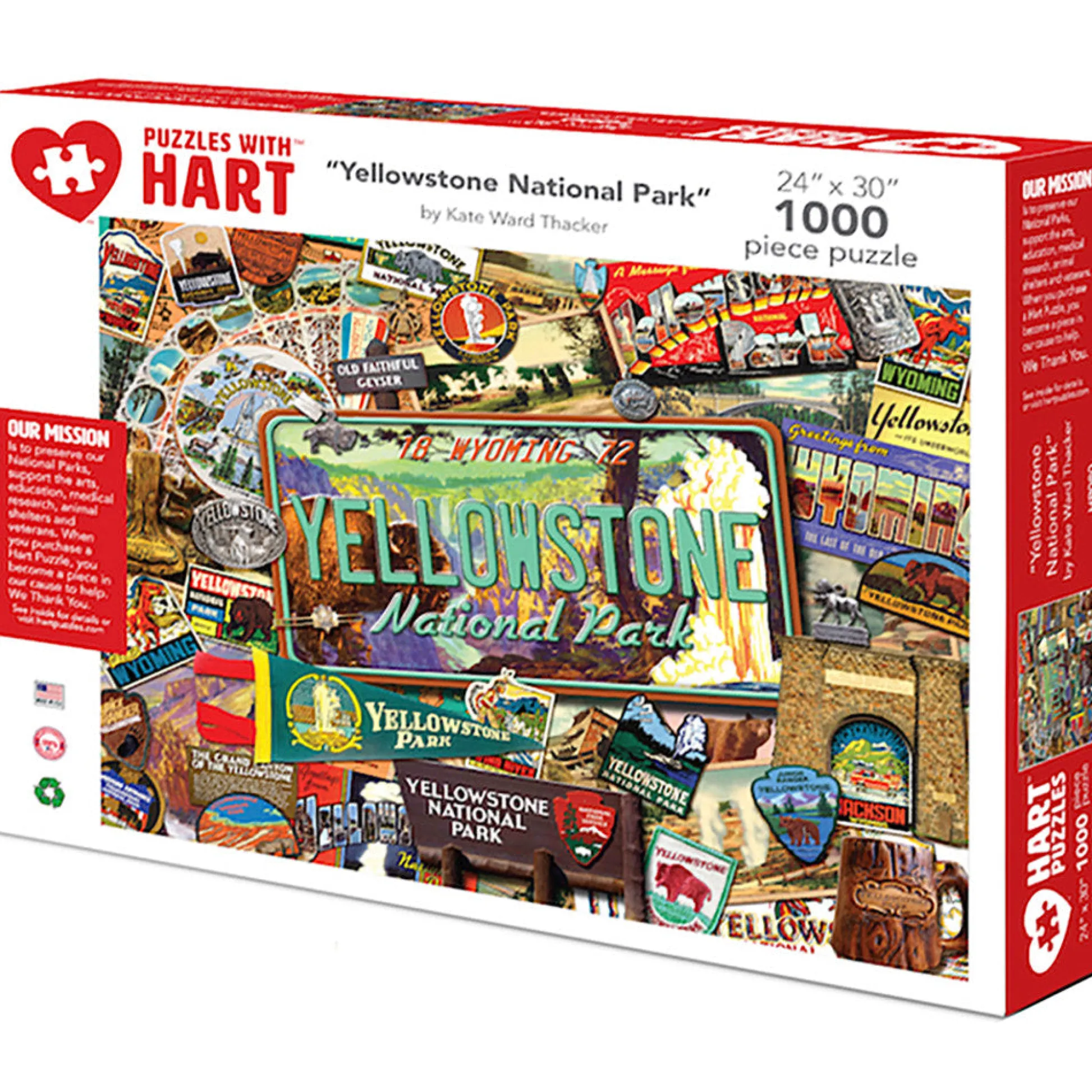 Flat River Group Yellowstone National Park 1000 Piece Puzzle by Kate Ward Thacker* Puzzles