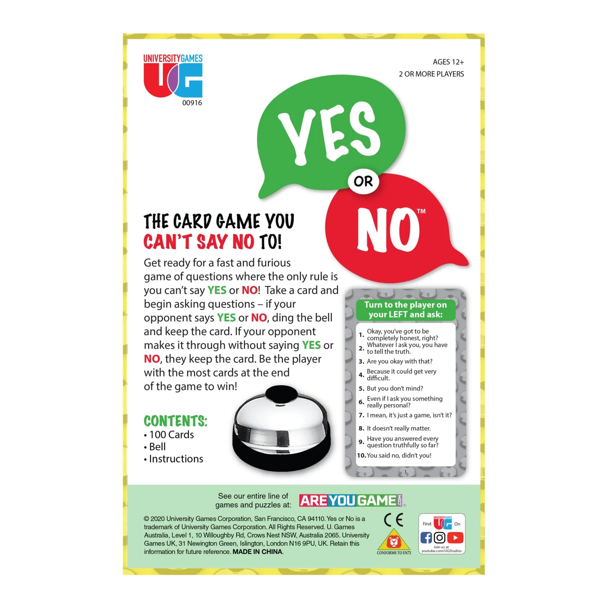 AreYouGame Yes or No Classic Card Game - Ultimate Question Challenge* Card Games