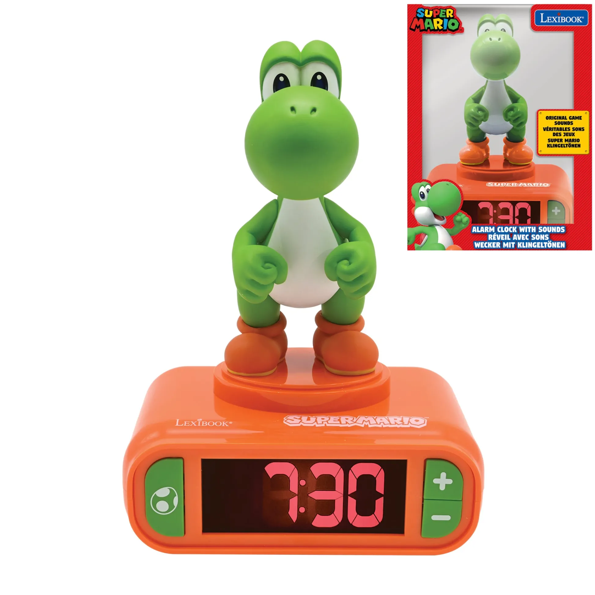 Lexibook Yoshi Alarm Clock with Digital Sounds - Super Mario - Green* Electronics