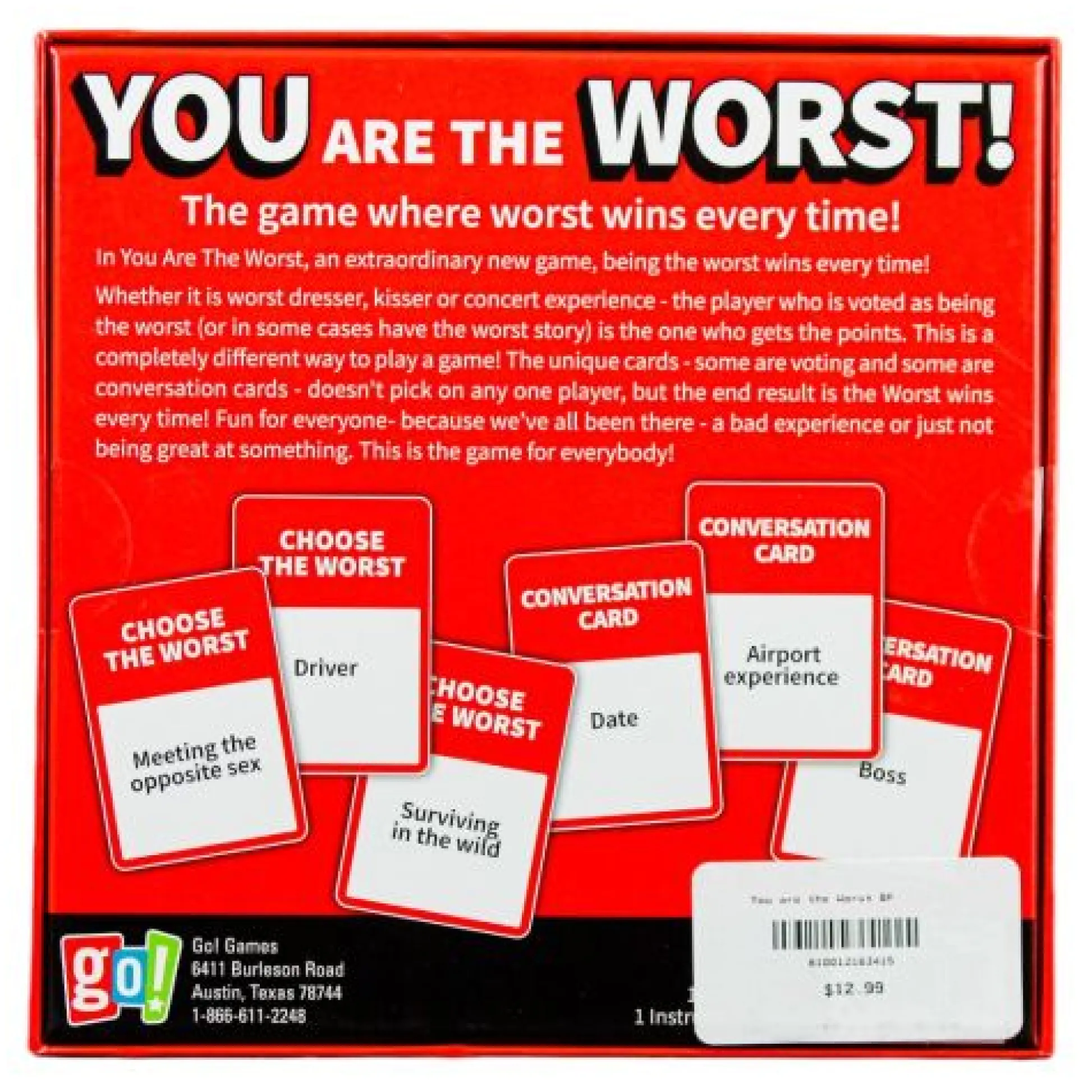 Calendar Holdings, LLC You Are The Worst Game - Hilarious Party Fun* Social & Emotional Skills|Family & Entertainments Games